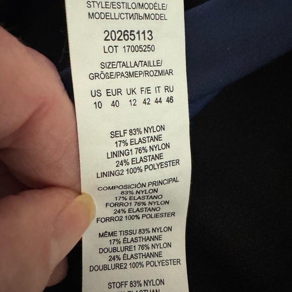 Lauren Ralph Lauren Halter One-Piece Swimsuit - Blue Shoreline Tie Dye Size 10 - Picture 9 of 14